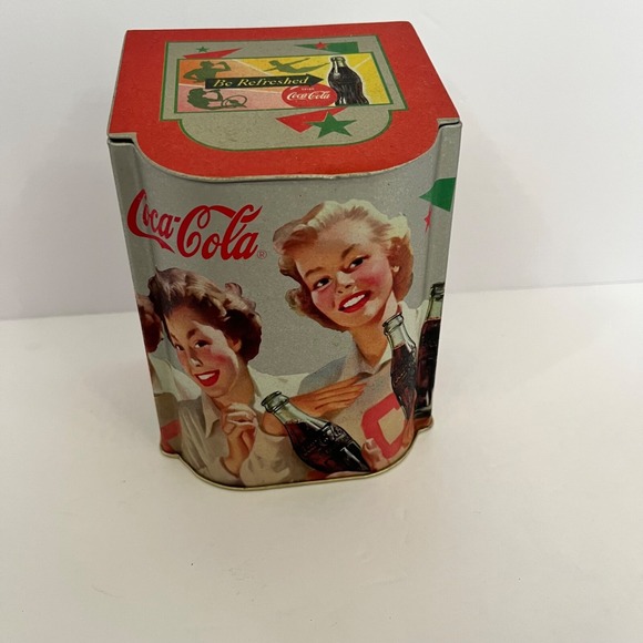 Coca-Cola Other - Vintage 1998 Coca-Cola Collectible Hinged Tin "Be Refreshed" Rare Bottle
